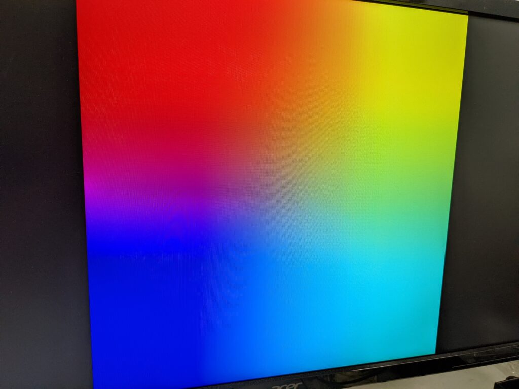 虹色の画面